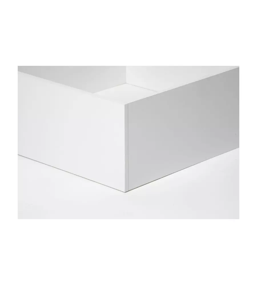 Letto singolo "bed box" bianco con rete e contenitore, 90x190 cm